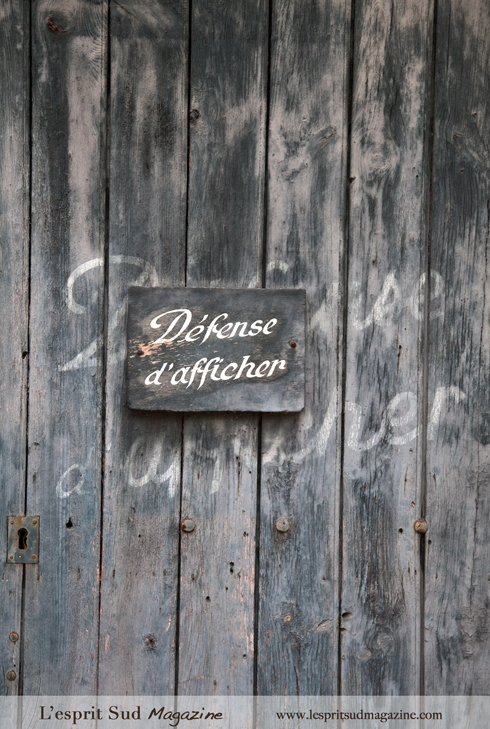 Vintage Sign (Provence) - Defense d'afficher