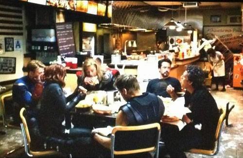 The Avengers @ the Shawarma's place