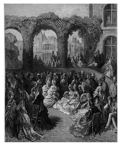 016-Holland House una fiesta en el jardin-London A Pilgrimage 1890- Blanchard Jerrold y Gustave Doré- © Tufts Digital Library