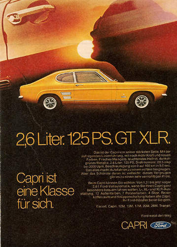  Ford Capri 2600 Werbung  / advertisement by Bernd Tuchen