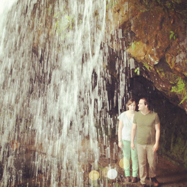 Ryan and I behind the falls
