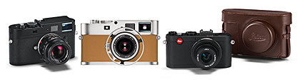 Leica M Monochrom with the APO-Summicron-M 50mm f/2 ASPH lens, Leica M9-P »Edition Hermès«, and the Leica X2.