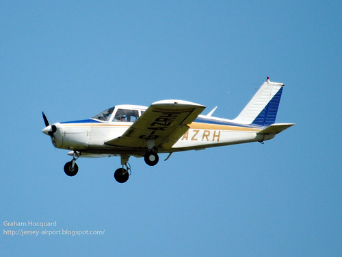 G-AZRH Piper PA-28-140 Cherokee by Jersey Airport Photography