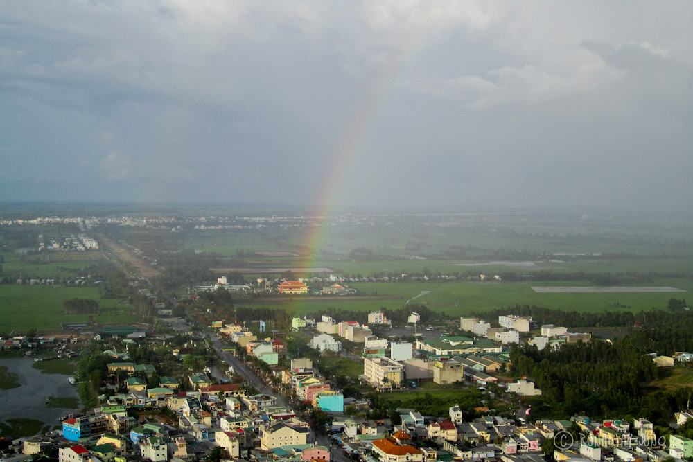 Rainbow at Chau Doc from Sam mountain