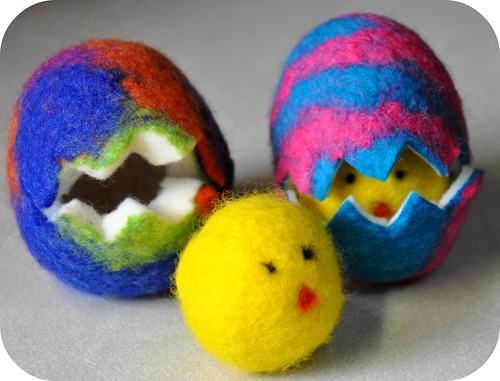 Wool Felted Easter Eggs