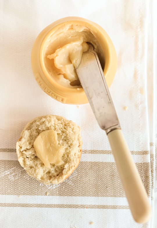 Banana Scones with Whipped Honey Butter\