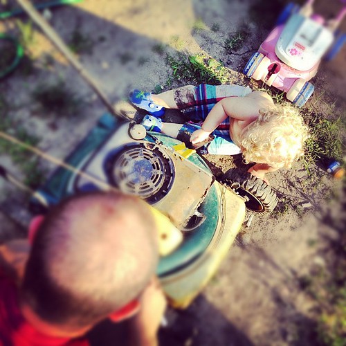 Fixing with Daddy.