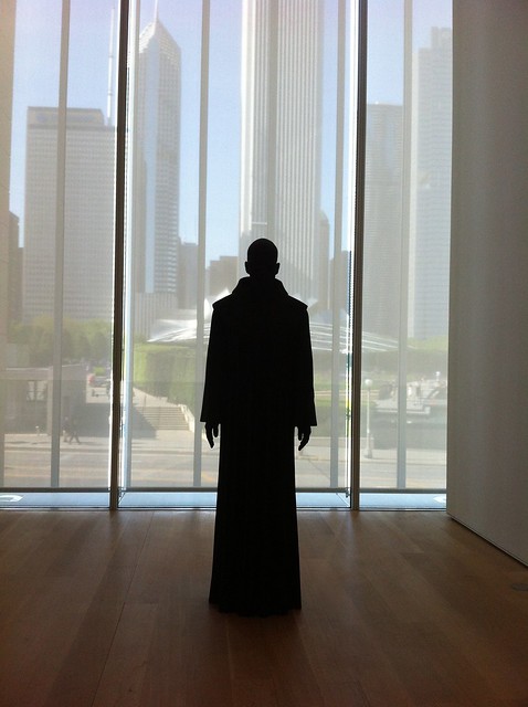 Ominous Monk Statue at Art Institute of Chicago