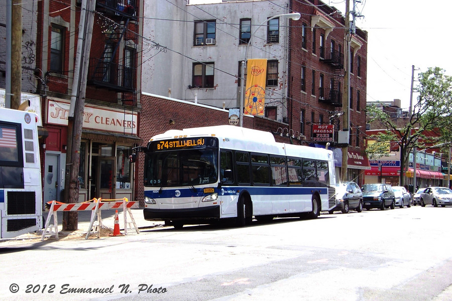 MTA New Flyer Xcelsior 4854 on the B74