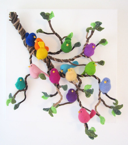 Birds on a Branch - Wool Gathering