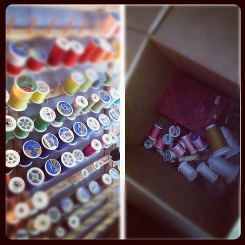 Packing up the thread. #PicFrame