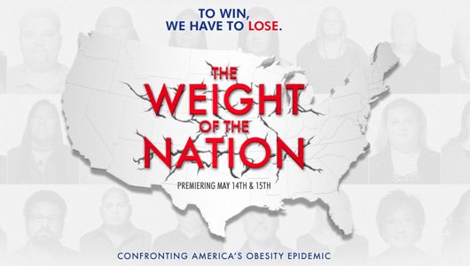 promo image for weight of the nation depicting a map of the US with the words TO WIN, WE HAVE TO LOSE above it