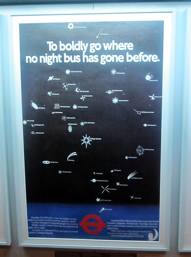 To Boldly Go - Night Bus Poster - Mind the Map