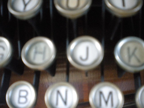 Antique typewriter keys