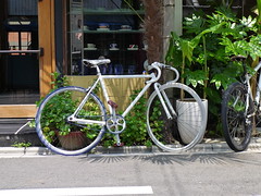 Fixie in front of Kyoto Cafe