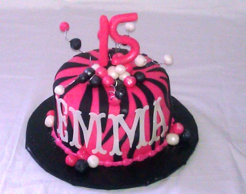 Zebra Birthday Cake on Pink Zebra Print Cake   Flickr   Photo Sharing