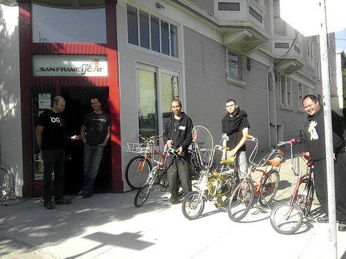 The Gang at San Francyclo bike shop