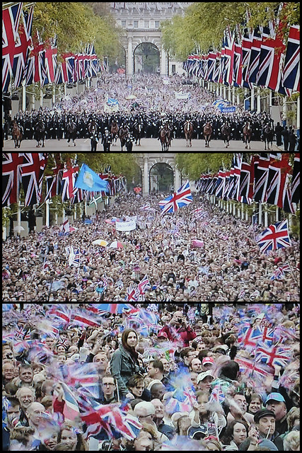 Jubilee Procession - collage from BBC1