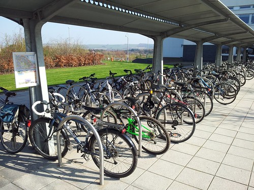 Cycle parking at Queen Margaret University, Musselburgh