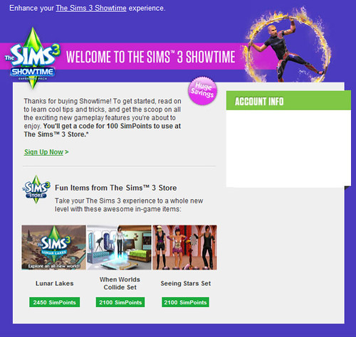 Sims 3 VIP Signup