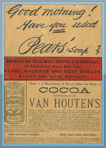1895 ad Pears Soap and Van Houten's Cocoa by mcudeque