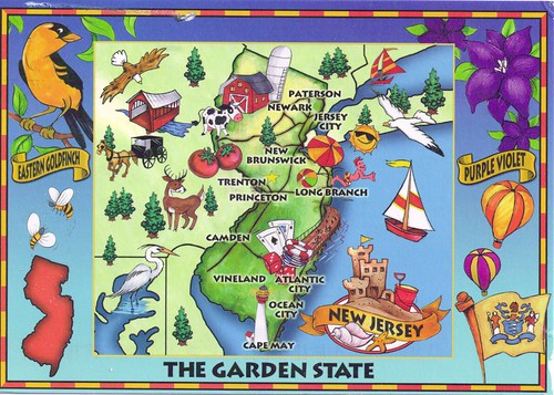 New Jersey Mapcard