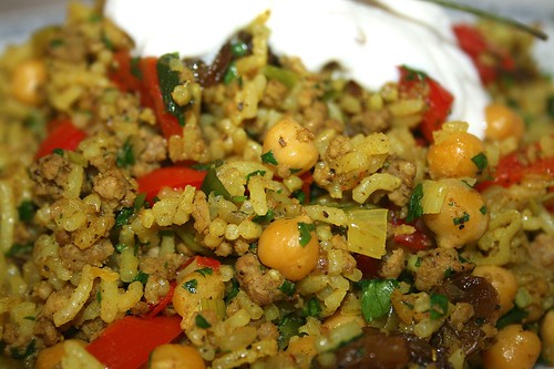 36 - Curry-Reispfanne / Curry rice stew - CloseUp