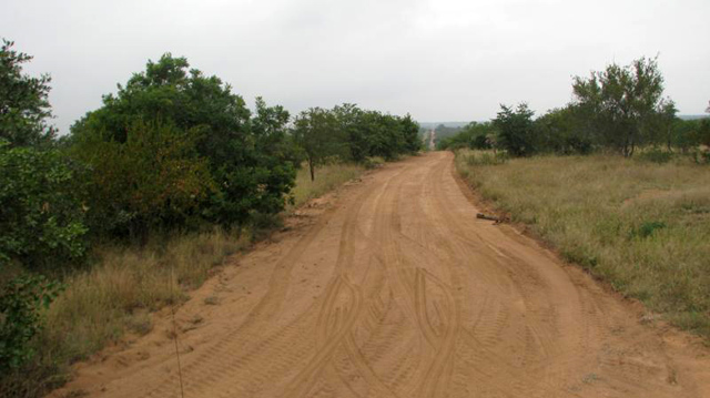 Road separating the Kruger from Timbavati Nature Reserve