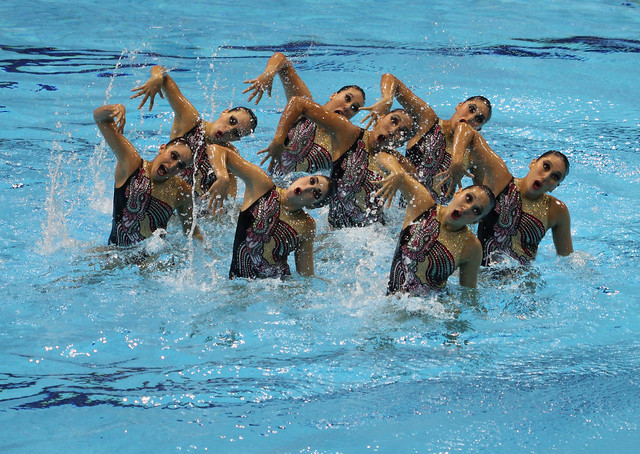  Synchronised Swimming at London Olympic Aquatic Centre by ncs1984