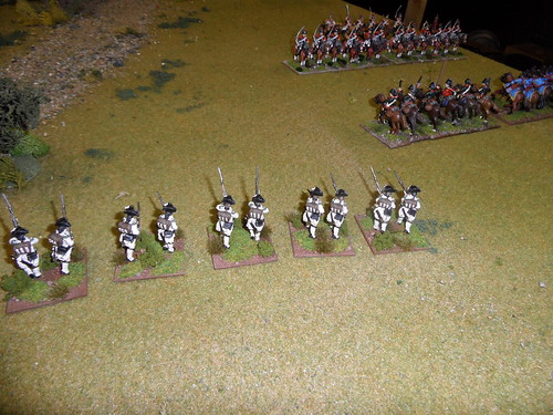 Cavalry engagement on the French right