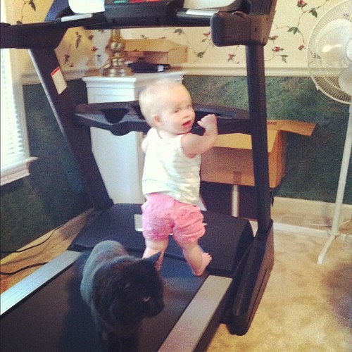 Lucy & Beaumont are workout buddies. (It was unplugged, I promise.)