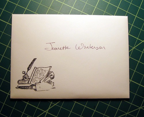 A letter for Jeanette Winterson, hand-delivered
