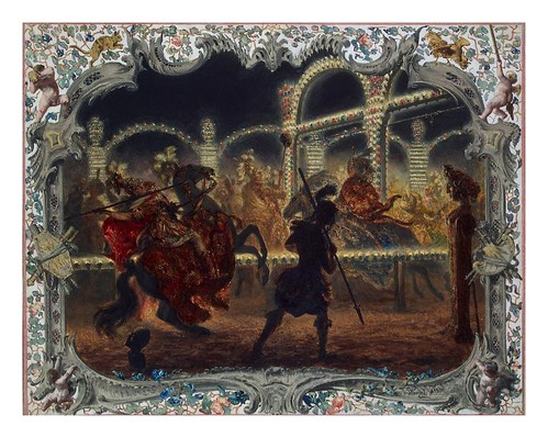 014-Carrusel nocturno dirigido por Federico el Grande en 1750-Album The Magic of the White Rose-1854- Adolph von Menzel-Hermitage Museum