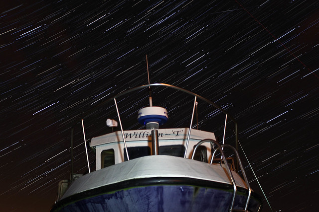The William T Boat at Dungeness Star Trail 2012