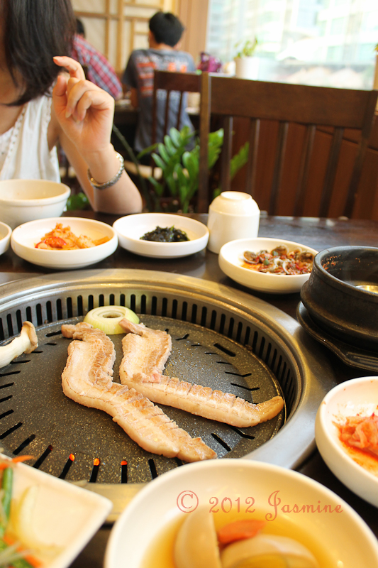 Korean Restaurant - Cooking Samgeopsal (Pork Belly)