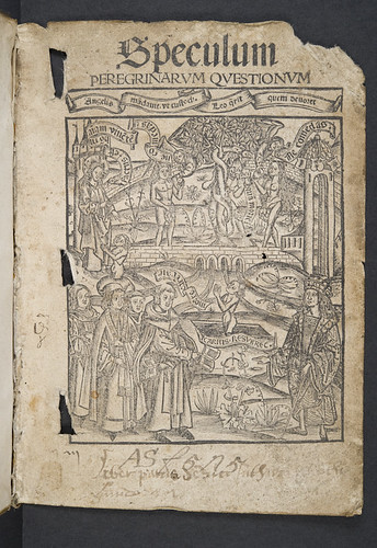 Illustrated title-page of Sibylla, Bartholomaeus: Speculum peregrinarum quaestionum