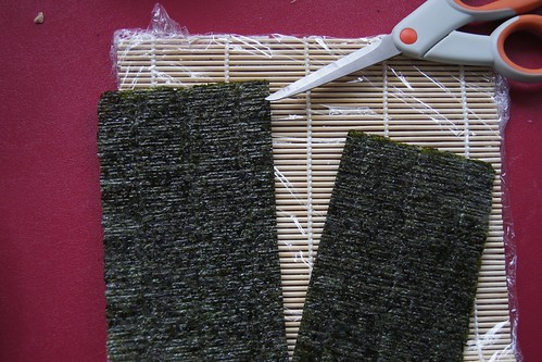 Homemade Sushi - cut seaweed