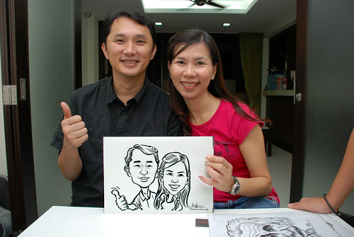 caricature live sketching for a birthday party - 10