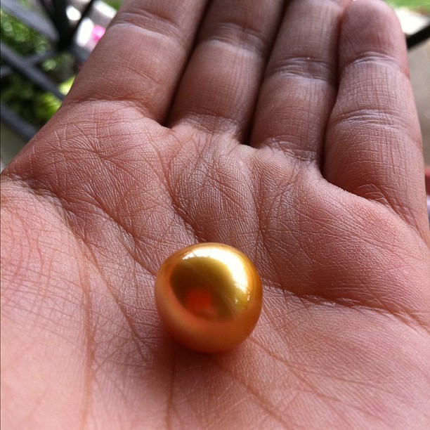 Designing something. But this golden baroque south sea pearl from Jewelmer is so beautiful as is..