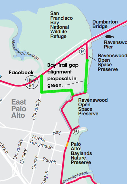 Bay Trail gap between Menlo Park and East Palo Alto