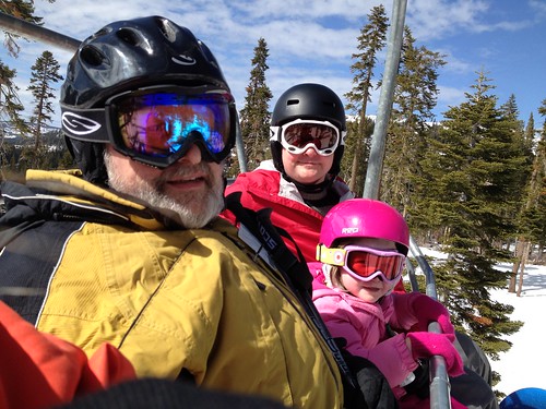 on the lift with grandpa
