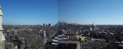 View from top of Calvary church facing East to Downtown Philadelphia. Image credit:Andy Gunn
