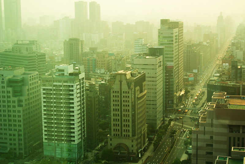Taipei foggy view