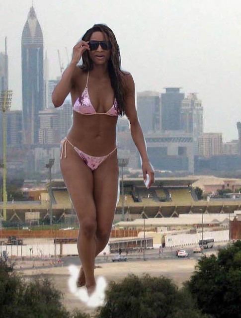 Giantess Ciara in Dubai Those are some big goodies