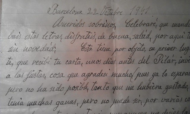 Carta manuscrita (II), 1941