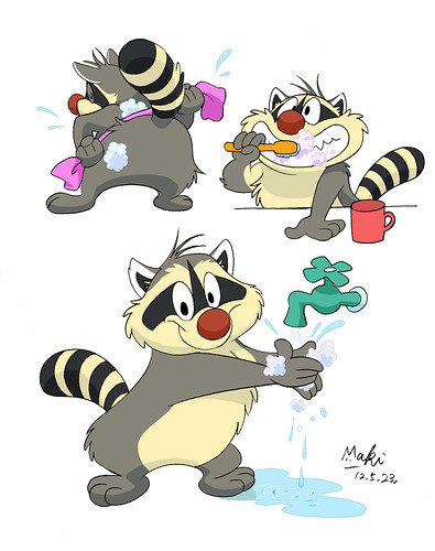 Wasshy the Raccoon by kuro-risu
