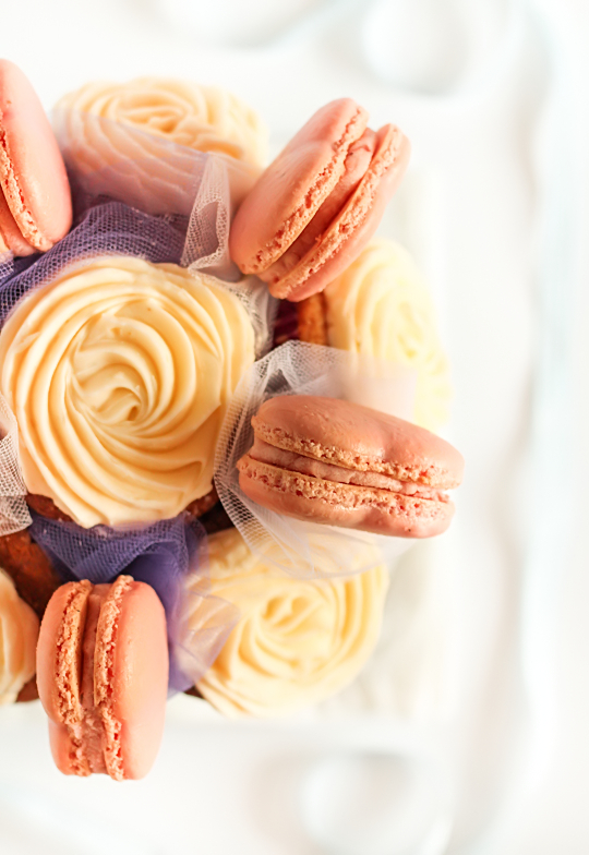 Macaron & Cupcake Bouquet