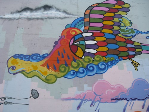 rainbow bird (mural detail)