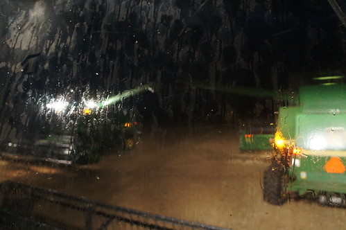 The combines in the rain