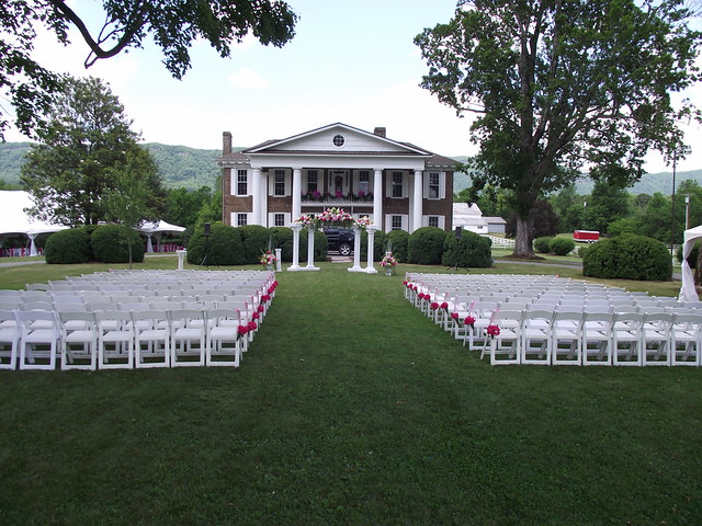 Photos of the Karlan Mansion and grounds at Wilderness Road, completely decorated for a wedding By Mike Brindle.